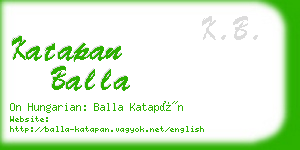 katapan balla business card